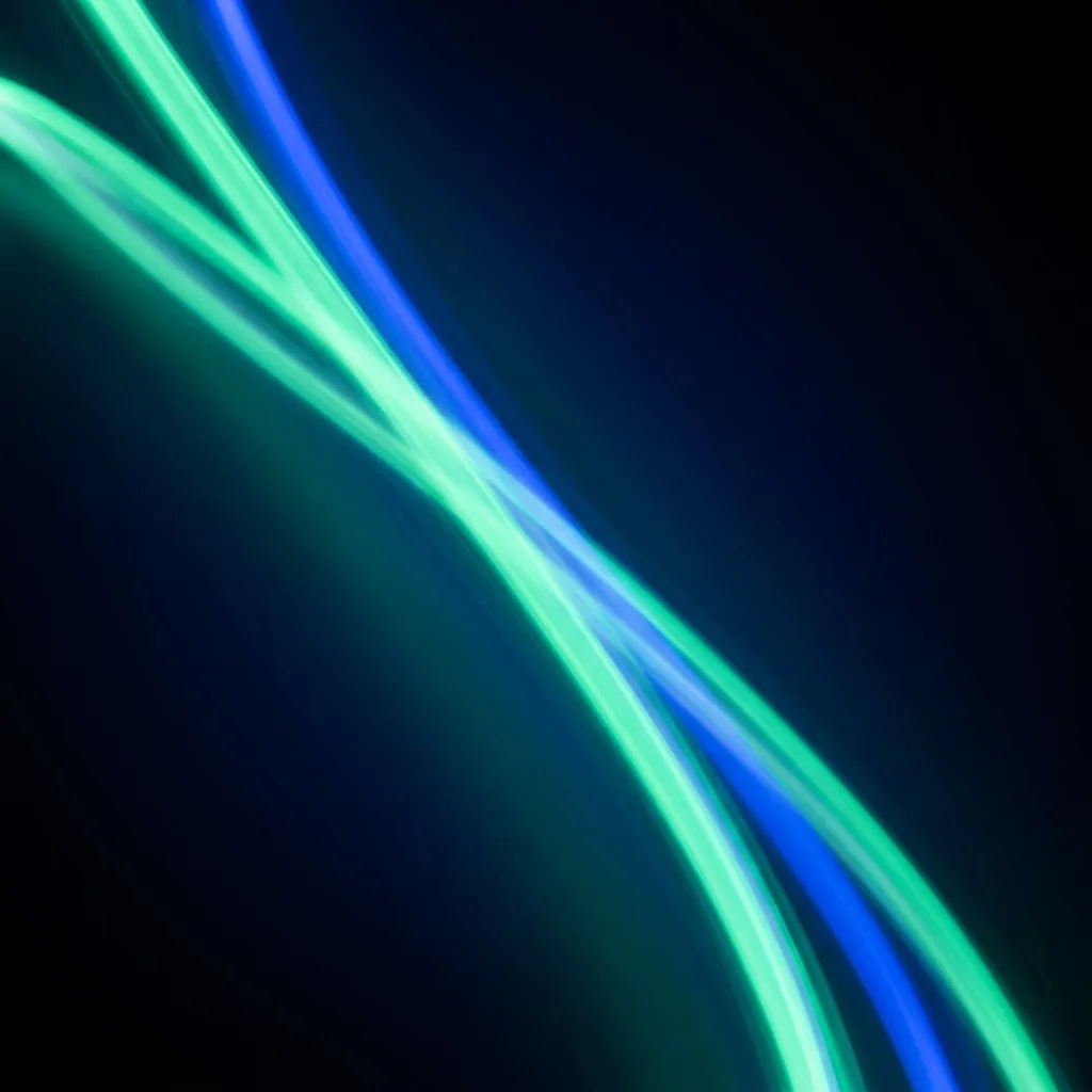 Trainées de lumière mint en vitesse